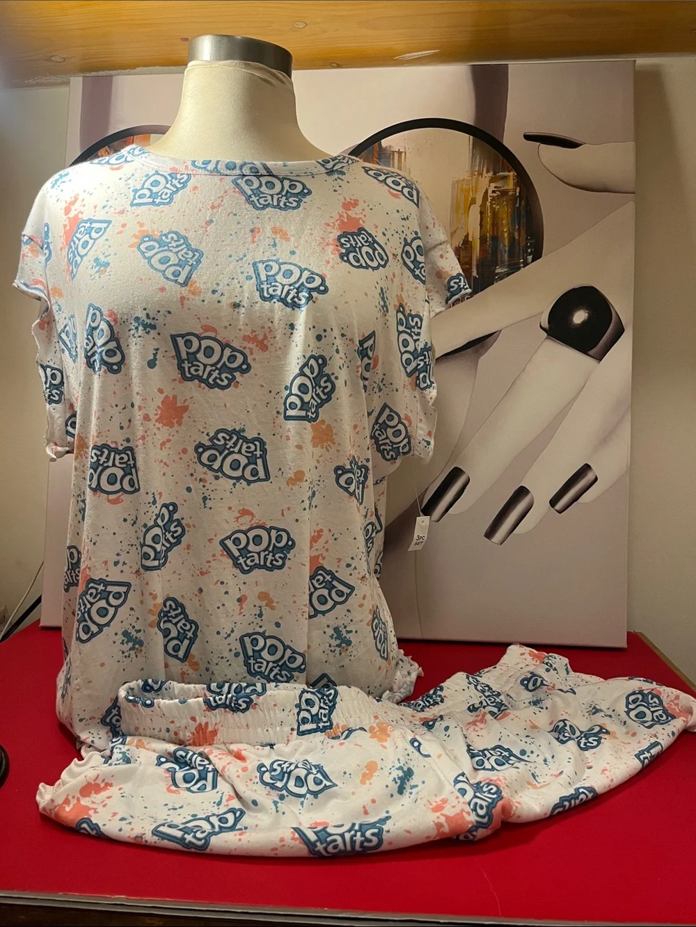 Pop-Tarts kid White Graphic Short Sleeve Pajama Tee